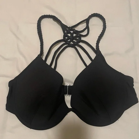H&M Black Push-up Bikini Set Size M C-Cup - Picture 2 of 4